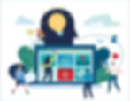 An illustration of a laptop with insights