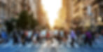 A busy crosswalk in the city