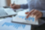 A person working on data stats