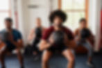 Employees in a fitness class