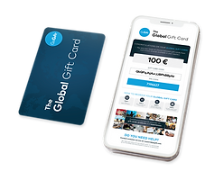 Physical global gift card with a digital version